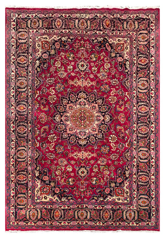25758-Mashad Hand-Knotted/Handmade Persian Rug/Carpet Traditional Authentic/ Size: 9'7" x 6'6"