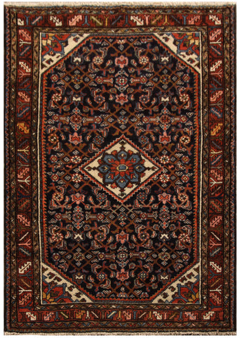 22883-Hamadan Hand-Knotted/Handmade Persian Rug/Carpet Traditional Authentic/Size: 5'1" x 3'6"