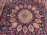 25796-Mashad Hand-Knotted/Handmade Persian Rug/Carpet Traditional Authentic/ Size: 13'0" x 9'9"/396cm x 217cm