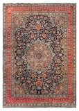25813-Mashad Hand-Knotted/Handmade Persian Rug/Carpet Traditional Authentic/ Size: 13'5" x 9'6"