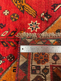 25767- Shiraz Persian Hand-weaved Authentic/Traditional Nomadic/Tribal / Size: 9'9" x 6'6"