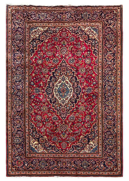 25764-Kashan Hand-Knotted/Handmade Persian Rug/Carpet Traditional/Authentic/Size: 9'10" x 6'7"