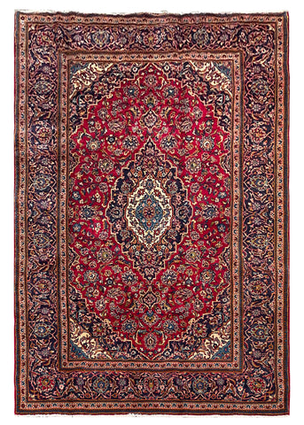 25764-Kashan Hand-Knotted/Handmade Persian Rug/Carpet Traditional/Authentic/Size: 9'10" x 6'7"