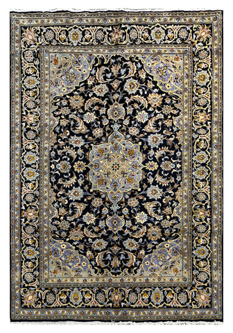 25739-Kashan Hand-Knotted/Handmade Persian Rug/Carpet Traditional/Authentic/Size: 6'10" x 4'8"