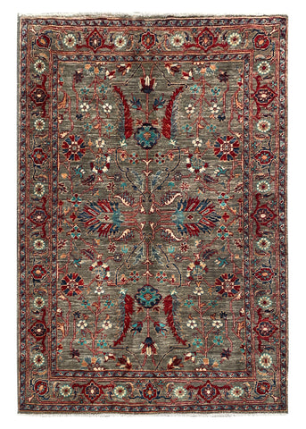 26115-Royal Chobi Ziegler Hand-knotted/Handmade Afghan Rug/Carpet Traditional Authentic/ Size: 5'8" x 3'9"