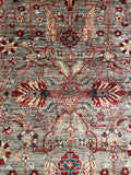 26116-Royal Chobi Ziegler Hand-knotted/Handmade Afghan Rug/Carpet Traditional Authentic/ Size/: 5'8" x 4'0"