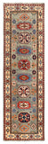 26008-Kazak Hand-Knotted/Handmade Afghan Rug/Carpet Tribal/Nomadic Authentic/ Size: 9'8" x 3'0"