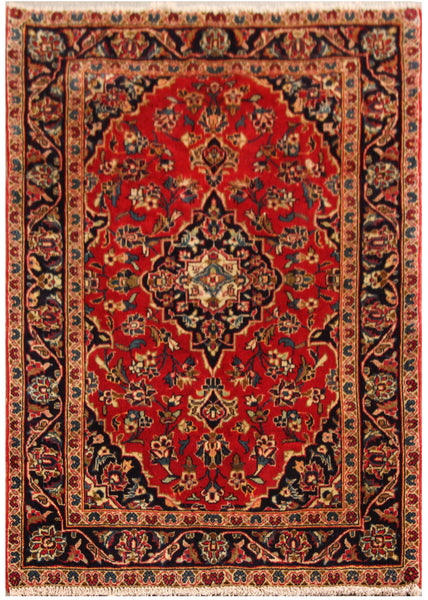 22952 - Kashan Handmade/Hand-Knotted Persian Rug/Traditional/Carpet Authentic/Size: 4'7" x 3'3"