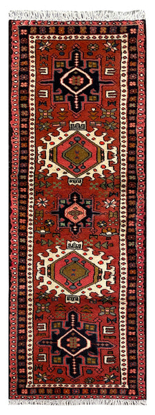 25806- Gharadjehs Hand-Knotted/Handmade Persian Rug/Carpet Traditional/Authentic/Size: 6'3" x 2'2"