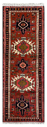 25806- Gharadjehs Hand-Knotted/Handmade Persian Rug/Carpet Traditional/Authentic/Size: 6'3" x 2'2"