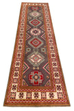 26010-Kazak Hand-Knotted/Handmade Afghan Rug/Carpet Tribal/Nomadic Authentic/ Size: 9'5" x 2'8"