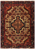 23078 - Hamadan Hand-Knotted/Handmade Persian Rug/Carpet Traditional Authentic/Size: 4'0" x 2'6"