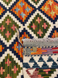 25893- Kelim Hand-Woven/Flat Weaved/Handmade Afghan /Carpet Tribal/Nomadic Authentic/Size: 4'0" x 2'9"