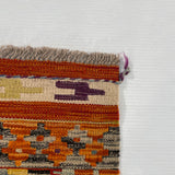 25887- Kelim Hand-Woven/Flat Weaved/Handmade Afghan /Carpet Tribal/Nomadic Authentic/Size: 4'4" x 2'10"