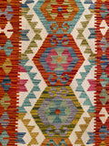 25953- Kelim Hand-Woven/Flat Weaved/Handmade Afghan /Carpet Tribal/Nomadic Authentic/Size: 9'6" x 2'9"