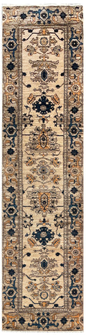 26120-Royal Chobi Ziegler Hand-knotted/Handmade Afghan Rug/Carpet Traditional Authentic/ Size: 10'3" x 2'6"