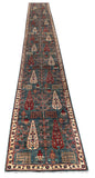 26121-Royal Chobi Ziegler Hand-knotted/Handmade Afghan Rug/Carpet Traditional Authentic/ Size: 19'7" x 2'5"