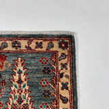26121-Royal Chobi Ziegler Hand-knotted/Handmade Afghan Rug/Carpet Traditional Authentic/ Size: 19'7" x 2'5"/597cm x 74cm