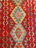 25960- Kelim Hand-Woven/Flat Weaved/Handmade Afghan /Carpet Tribal/Nomadic Authentic/Size: 9'9" x 2'7"