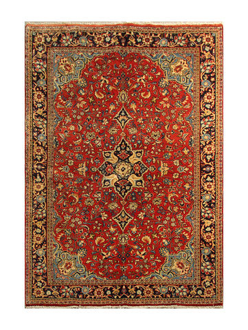 22874 - Sarough Handmade/Hand-Knotted Persian Rug/Traditional/Carpet Authentic/Size: 6'5" x 4'2"