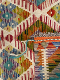 25856- Kelim Hand-Woven/Flat Weaved/Handmade Afghan /Carpet Tribal/Nomadic Authentic/Size: 4'3" x 2'9"
