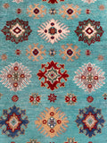 26005-Kazak Hand-Knotted/Handmade Afghan Rug/Carpet Tribal/Nomadic Authentic/ Size: 9'11" x 2'10"