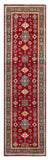 26006-Kazak Hand-Knotted/Handmade Afghan Rug/Carpet Tribal/Nomadic Authentic/ Size: 9'10" x 2'8"
