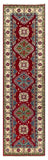 26012-Kazak Hand-Knotted/Handmade Afghan Rug/Carpet Tribal/Nomadic Authentic/ Size: 9'9" x 2'9"