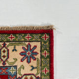 26012-Kazak Hand-Knotted/Handmade Afghan Rug/Carpet Tribal/Nomadic Authentic/ Size: 9'9" x 2'9" / 297cm x 84cm