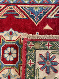 26012-Kazak Hand-Knotted/Handmade Afghan Rug/Carpet Tribal/Nomadic Authentic/ Size: 9'9" x 2'9" / 297cm x 84cm
