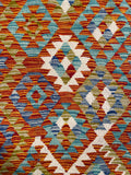 25876- Kelim Hand-Woven/Flat Weaved/Handmade Afghan /Carpet Tribal/Nomadic Authentic/Size: 3'11" x 2'10"