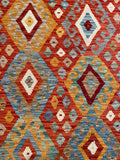 25881- Kelim Hand-Woven/Flat Weaved/Handmade Afghan /Carpet Tribal/Nomadic Authentic/Size: 10'2" x 6'11"