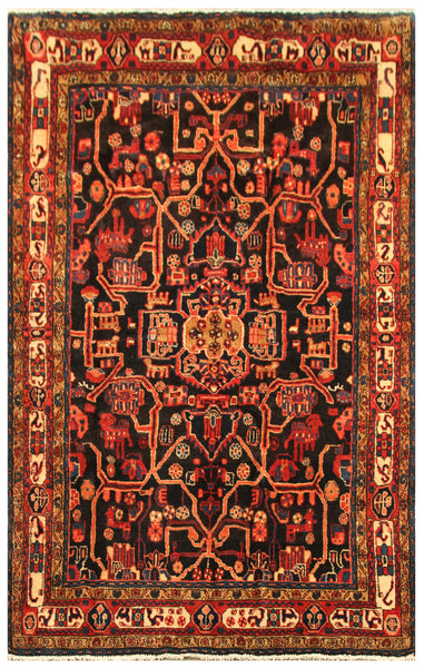 22956 - Hamadan Hand-Knotted/Handmade Persian Rug/Carpet Traditional Authentic/Size/: 8'0" x 5'1"