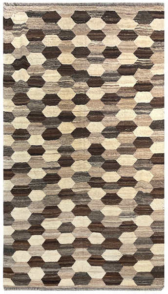 26004- Kelim Hand-Woven/Flat Weaved/Handmade Afghan /Carpet Tribal/Nomadic Authentic/Size: 8'0" x 5'11"/244cm x 180cm