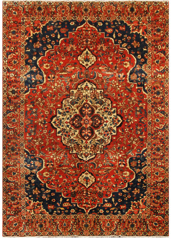 23049 - Bakhtiar Hand-Knotted/Handmade Persian Rug/Carpet Traditional Authentic/Size: 10'3" x 6'9"