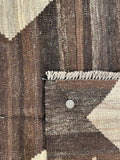 26001- Kelim Hand-Woven/Flat Weaved/Handmade Afghan /Carpet Tribal/Nomadic Authentic/Size: 9'9" x 6'9"