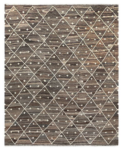 25996- Kelim Hand-Woven/Flat Weaved/Handmade Afghan /Carpet Tribal/Nomadic Authentic/Size: 10'0" x 8'0"