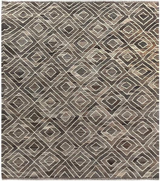 26002- Kelim Hand-Woven/Flat Weaved/Handmade Afghan /Carpet Tribal/Nomadic Authentic/Size: 10'0" x 8'10"