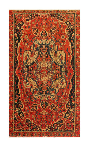 22905 - Bakhtiar Hand-Knotted/Handmade Persian Rug/Carpet Traditional Authentic/Size: 10'1" x 4'8"