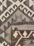 25957- Kelim Hand-Woven/Flat Weaved/Handmade Afghan /Carpet Tribal/Nomadic Authentic/Size: 12'10" x 2'9"