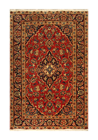 22950 - Kashan Handmade/Hand-Knotted Persian Rug/Traditional/Carpet Authentic/Size: 4'10" x 3'2"