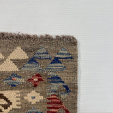 25970- Kelim Hand-Woven/Flat Weaved/Handmade Afghan /Carpet Tribal/Nomadic Authentic/Size: 9'8" x 2'6"