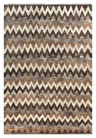 25981- Kelim Hand-Woven/Flat Weaved/Handmade Afghan /Carpet Tribal/Nomadic Authentic/Size: 10'0" x 6'11"