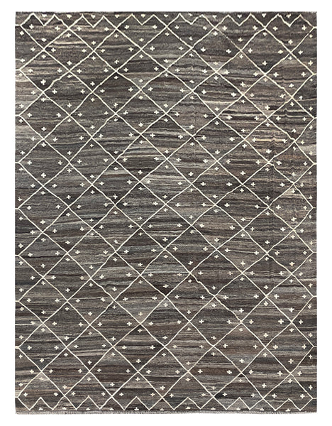 25984- Kelim Hand-Woven/Flat Weaved/Handmade Afghan /Carpet Tribal/Nomadic Authentic/Size: 11'4" x 8'5"