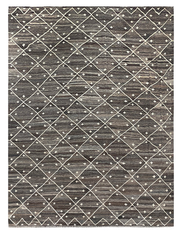 25984- Kelim Hand-Woven/Flat Weaved/Handmade Afghan /Carpet Tribal/Nomadic Authentic/Size: 11'4" x 8'5"