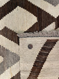 25987- Kelim Hand-Woven/Flat Weaved/Handmade Afghan /Carpet Tribal/Nomadic Authentic/Size: 13'5" x 10'4"