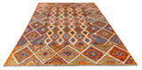 25903- Kelim Hand-Woven/Flat Weaved/Handmade Afghan /Carpet Tribal/Nomadic Authentic/Size: 9'10" x 6'9"