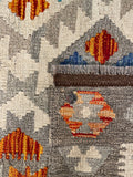 25978- Kelim Hand-Woven/Flat Weaved/Handmade Afghan /Carpet Tribal/Nomadic Authentic/Size: 9'8" x 6'8"