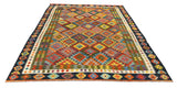 25966- Kelim Hand-Woven/Flat Weaved/Handmade Afghan /Carpet Tribal/Nomadic Authentic/Size: 9'8" x 6'9"