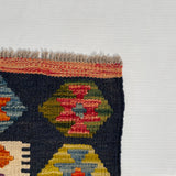 25966- Kelim Hand-Woven/Flat Weaved/Handmade Afghan /Carpet Tribal/Nomadic Authentic/Size: 9'8" x 6'9"